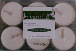12-pack of tealights - unscented soy candles